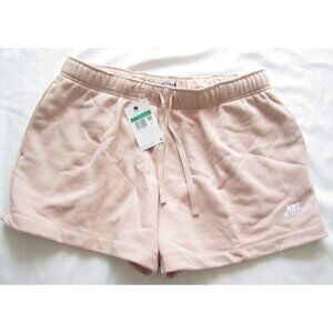 New W/ Tag Nike Women Club Fleece Mid Rise Pink Shorts Sz XL (NW155) DQ5802-601